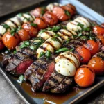 Balsamic Caprese Grilled Flank Steak
