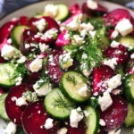 Beet Salad with Feta, Cucumbers, and Dill
