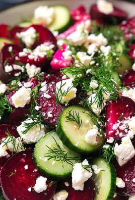 Beet Salad with Feta, Cucumbers, and Dill