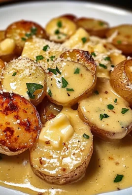 Easy Creamy Garlic Sauce Baby Potatoes