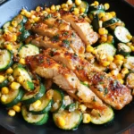 Garlic Butter Chicken with Zucchini and Corn - One-Pan, 30-Minute Meal