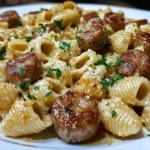 Garlic Butter Sausage Bites With Creamy Parmesan Shells