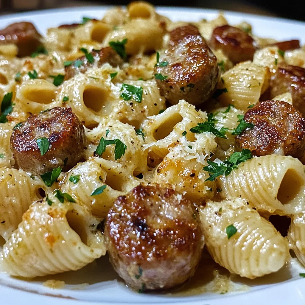 Garlic Butter Sausage Bites With Creamy Parmesan Shells