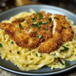 Golden Crispy Chicken With Velvety Buttered Noodles