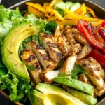 Grilled Chili Lime Chicken Fajita Salad