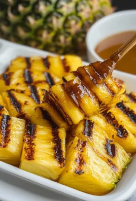 Grilled Pinapple with Cinnamon Honey Drizzle