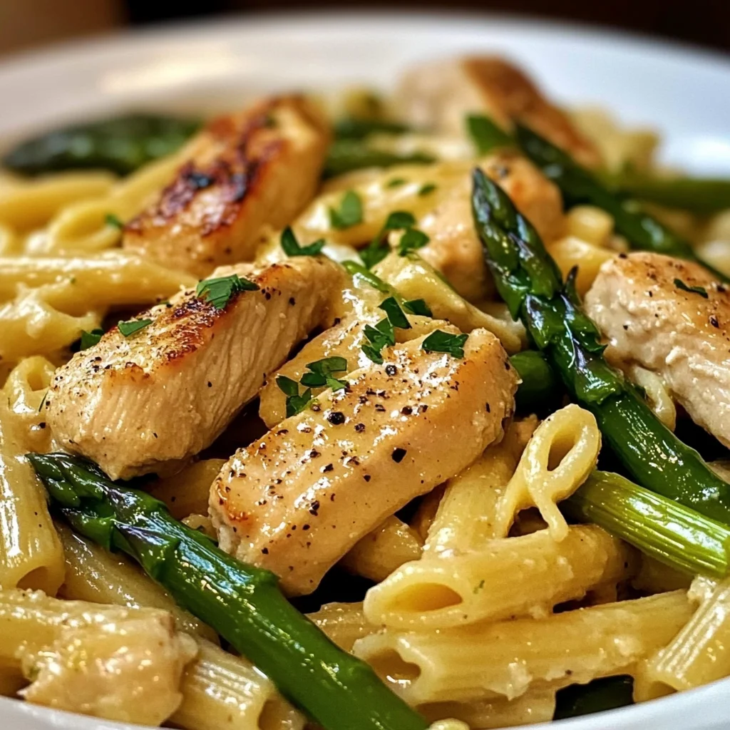 Lemon Chicken Pasta With Asparagus
