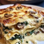 Savory Spinach & Mushroom Lasagna With Creamy