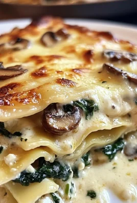 Savory Spinach & Mushroom Lasagna With Creamy