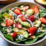 Strawberry Avocado Spinach Salad with Poppyseed Dressing