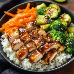 Teriyaki Grilled Chicken and Veggie Rice Bowls