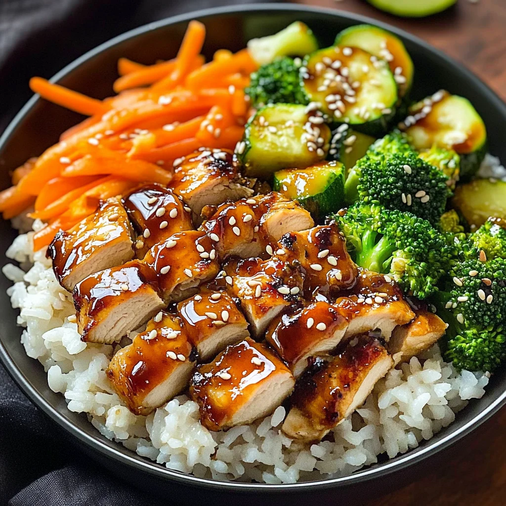 Teriyaki Grilled Chicken and Veggie Rice Bowls