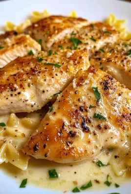 This Lemon Garlic Chicken With Creamy Bowtie Pasta