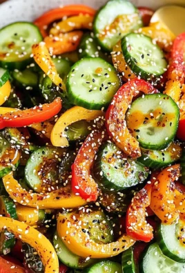 Viral TikTok Cucumber & Bell Pepper Salad