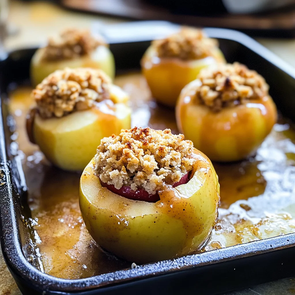 Apple Crisp Stuffed Baked Apples