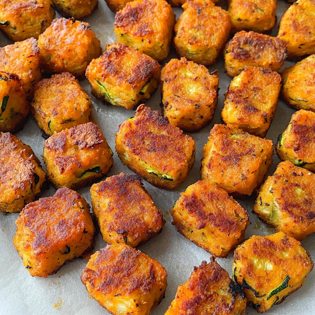 Baked Sweet Potato Zucchini Tots
