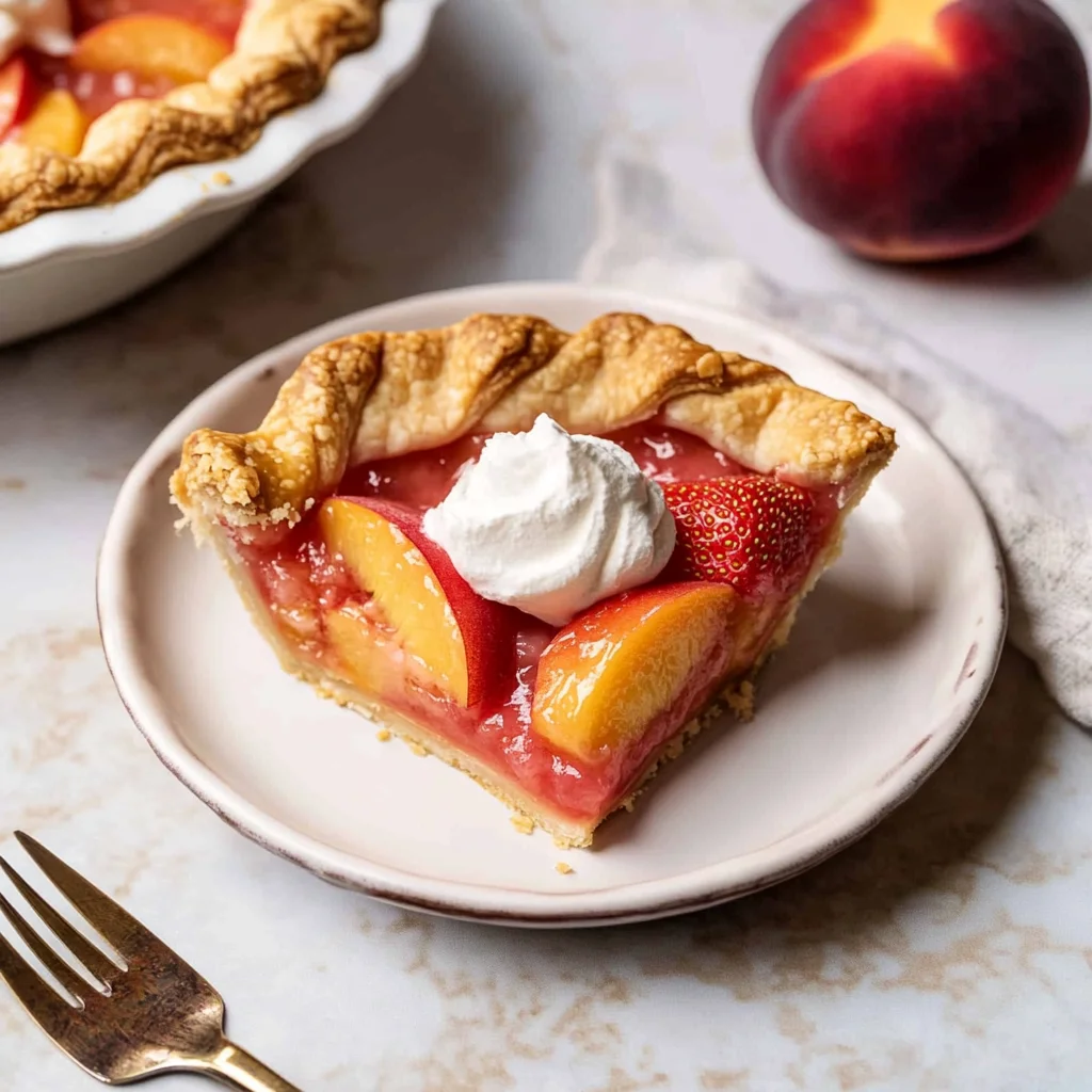 Brown Butter Strawberry Peach Pie