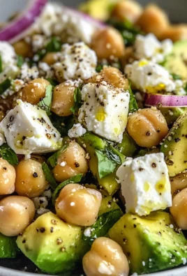 Chickpea Feta Avocado Salad