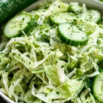 Green Cabbage Cucumber Salad