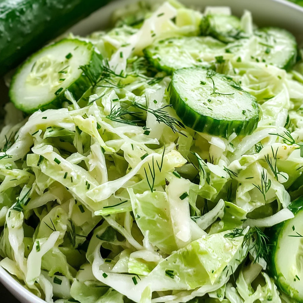 Green Cabbage Cucumber Salad