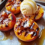 Grilled Peaches with Vanilla Ice Cream