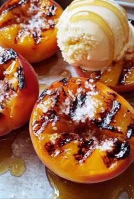 Grilled Peaches with Vanilla Ice Cream