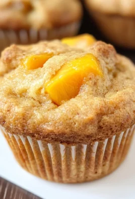 Healthy Honey Peach Muffins