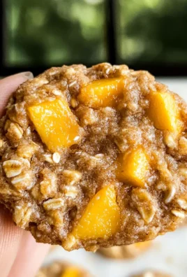 Healthy Peach Oatmeal Breakfast Cookies