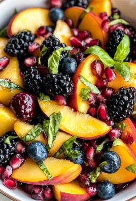 Honey Lime Basil Peach Fruit Salad