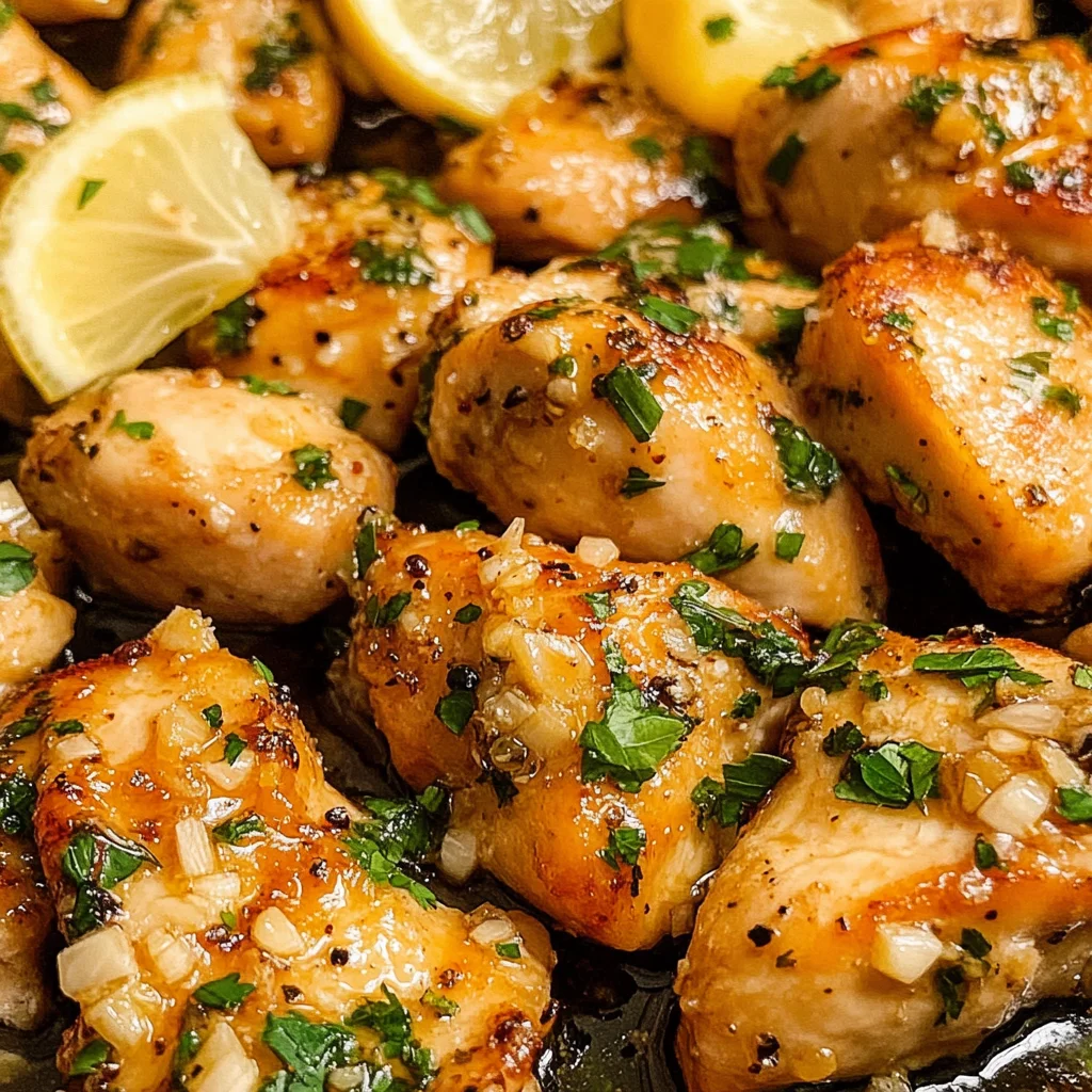 Lemon Garlic Chicken Bites
