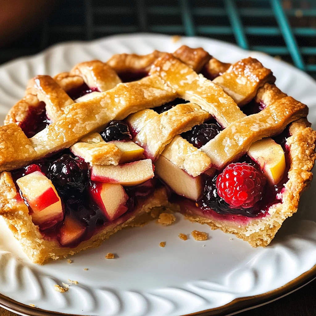 Mini Shortbread Pie with Berry & Apple Filling