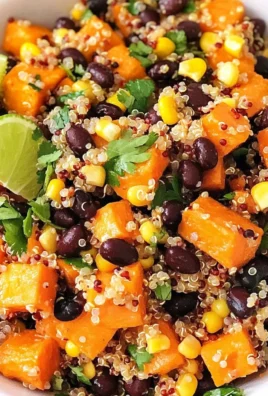 Roasted Sweet Potato Black Bean Quinoa Salad recipe