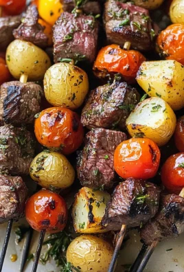 Rosemary Garlic Steak Kebabs