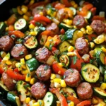Sausage and Veggies Skillet - 30 Minute, One-Pan Meal