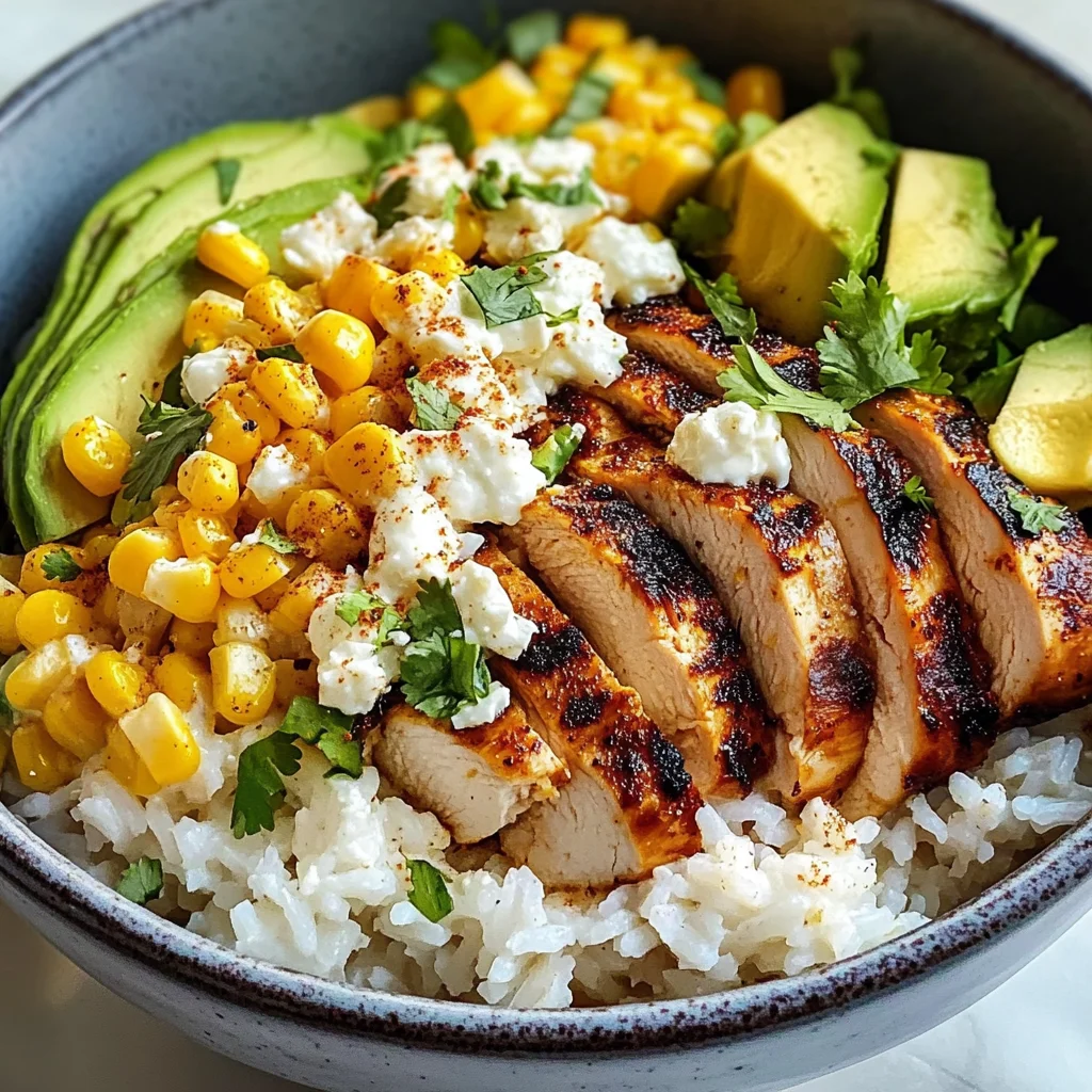 Street Corn Chicken Rice Bowl