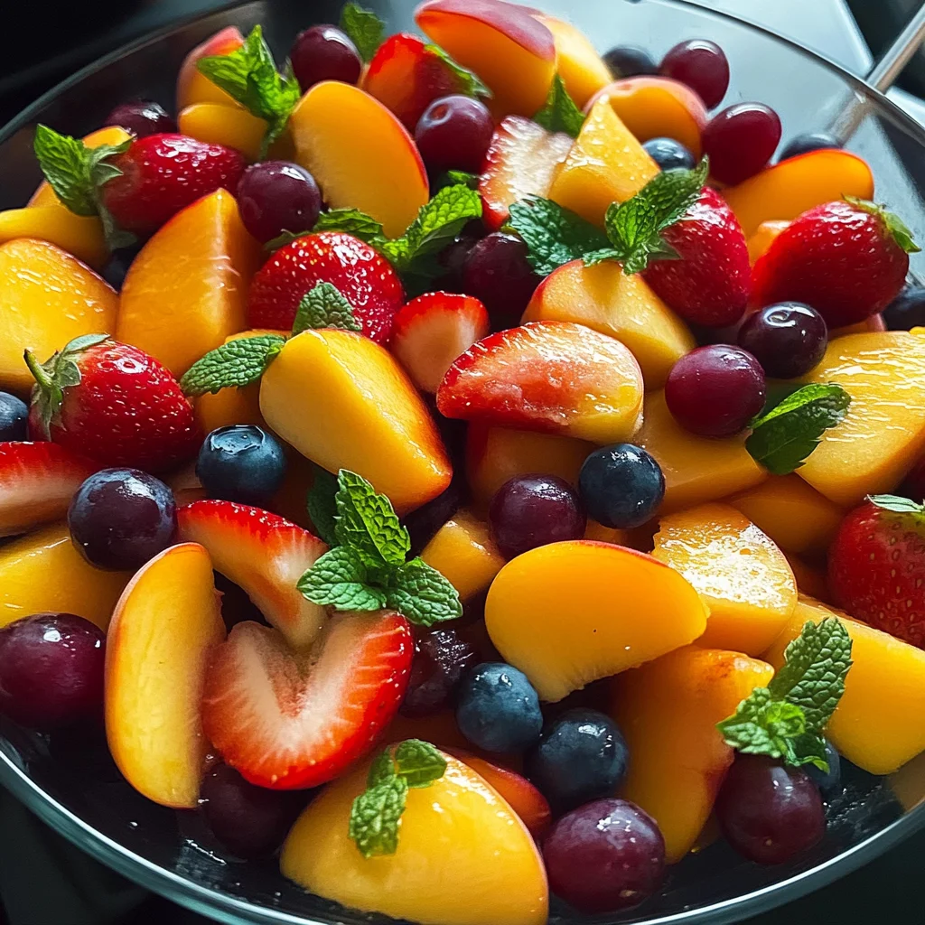 Summer Peach Fruit Salad