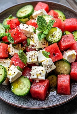 Watermelon Cucumber Salad Recipe