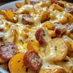 Cheesy Ranch Potatoes and Smoked Sausage