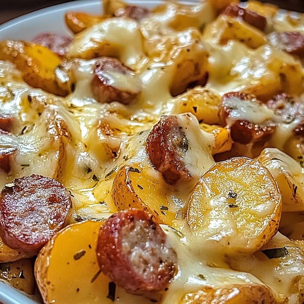 Cheesy Ranch Potatoes and Smoked Sausage