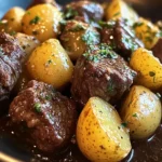 Garlic Butter Beef Bites with Potatoes