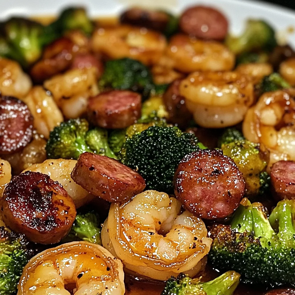 Honey Garlic Shrimp Roasted Broccoli