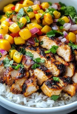 Jerk Chicken Bowls with Mango Salsa and Coconut Rice