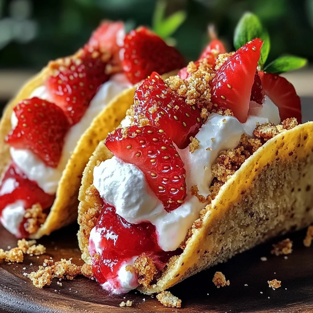 Strawberry Crunch Cheesecake Tacos