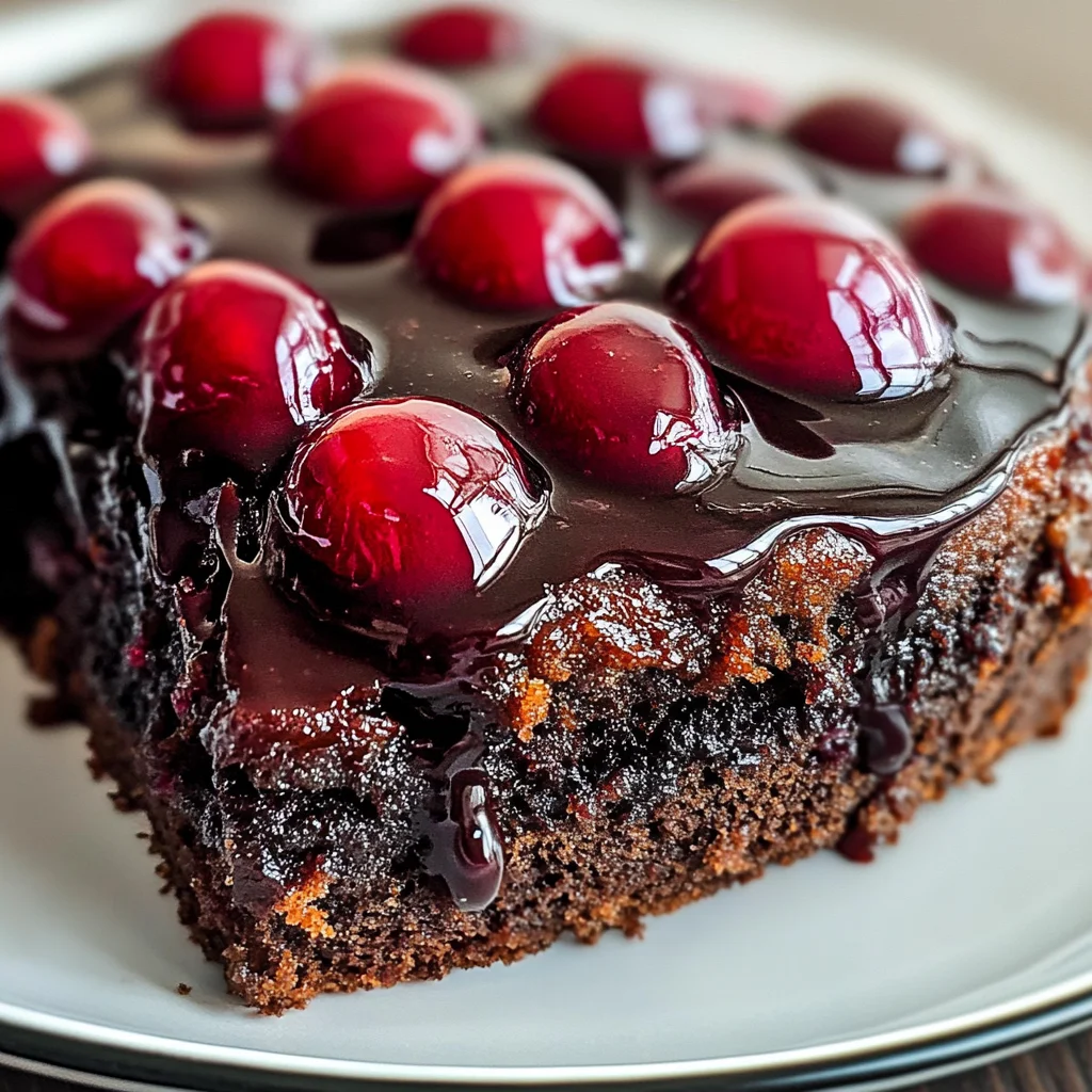 Chocolate Cherry Upside Down Cake