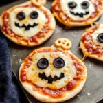 Easy Mini Halloween Pizzas