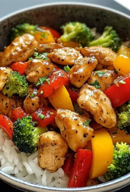 Garlic Chicken Stir-Fry Bowl with Broccoli Rice