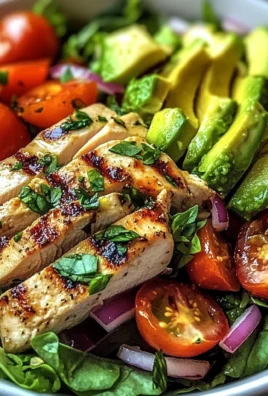 Grilled Chicken and Avocado Salad Bowl