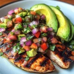 Grilled Chili-Lime Chicken with Avocado & Red Onion Salsa