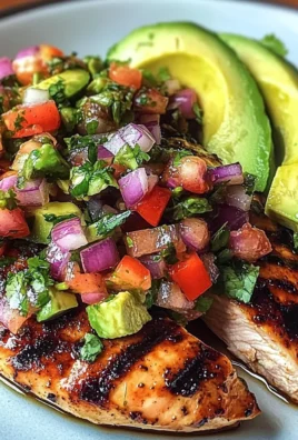Grilled Chili-Lime Chicken with Avocado & Red Onion Salsa