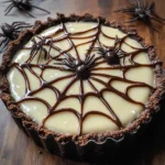 Halloween Chocolate Spiderweb Tart